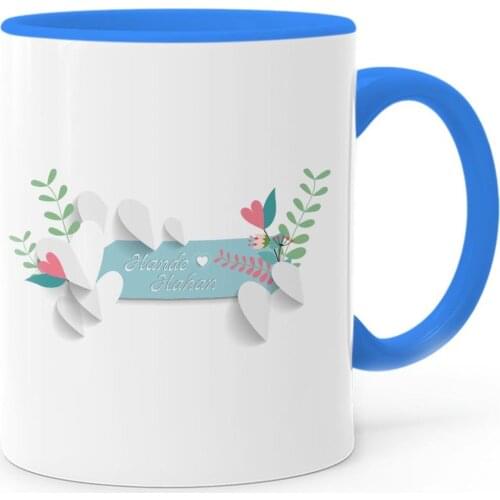 Personalized Valentines Day Themed Blue Mug Cup-15