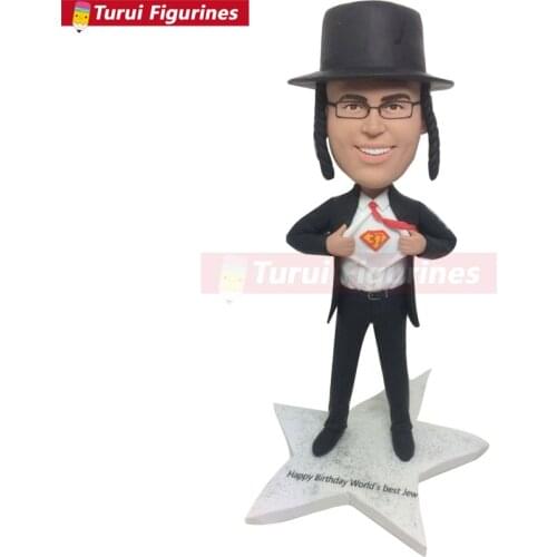 Jew Boyfriend Gift Jewish Custom Bobble Head Personalized Jew Husband Boyfriend Gift Birthday Cake Topper Funny Gifts For Jew