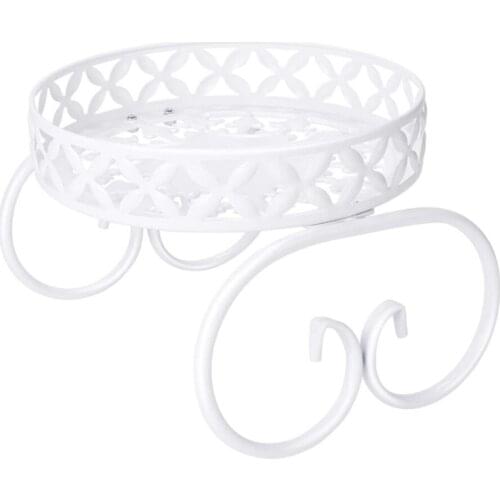 Flower Stand Shelf Indoor And Outdoor Iron Plant Pot Holder Quality Fashion Green Radish Round Black Durable Hot Planter Rack