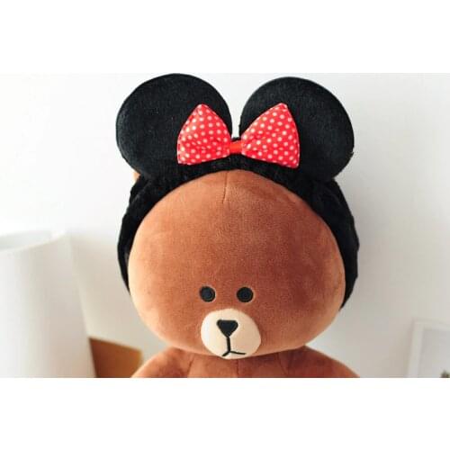 2019 Mickey Minnie Cute Ears Headband Minnie Bow Ear Washing Face Hair Cartoon Makeup Cosmetic Tool Fashion Christmas Hair Band