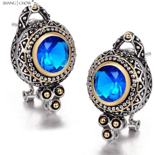 SHANGCHOW Stud Earrings