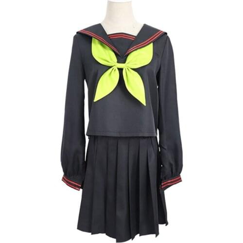Kimetsu No Yaiba Demon Slayer Makomo Kamado Nezuko JK School Uniform Sailor Suit Women Outfit Full set Costume