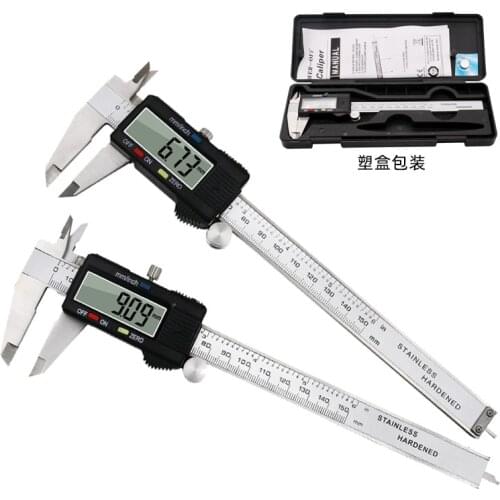 Quality 0-150MM Industrial High Precision Electronic Digital Vernier Caliper Stainless steel Carpentry measuring tools with LCD