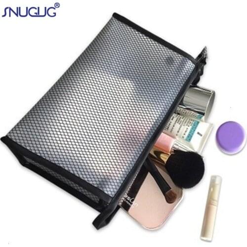 SNUGUG Brand Zipper Travel Toiletry Bag For Woman PVC Travel Makeup Bag Organizer Waterproof Women Cosmetic Bags Transparent Kit