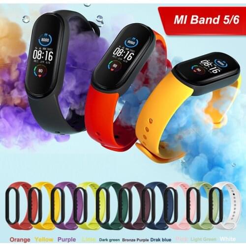 Sport Bracelet For Xiaomi Mi Band 5/6 Silicone TPU Wristband Accessories Belt for xiaomi mi band 5 MiBand6 Bracelets Wrist Strap