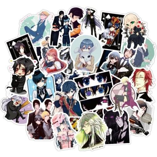 10/50pcs Japan Anime Black Butler Cartoon Stickers for Luggage Car Laptop Notebook Decal Fridge Toy Skateboard Sticker