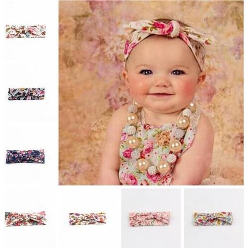 Turban Headband for Hair Accessories Fashion Bohemian Floral Headband Baby Topknot Headband baby girl headwrap