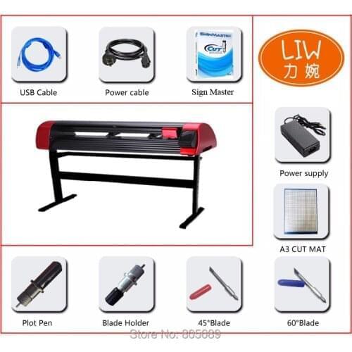 Laser fabric cutting plotter vinyl cutter and plotter for reflective film 48 inch 1350mm free shipping