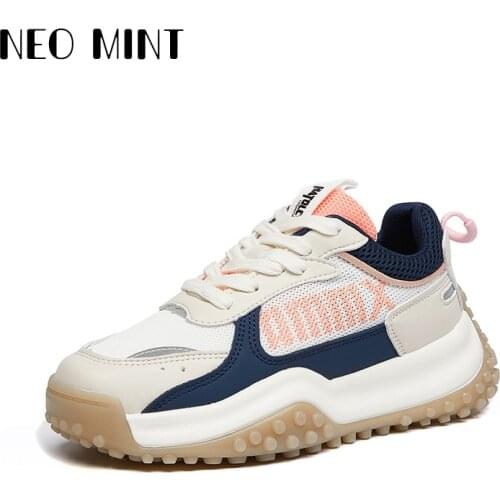 2021 Autumn Breathable Mesh Casual Sneakers for Women Platform Flat Shoes Sports Mixed Color Woman Vulcanize Shoes