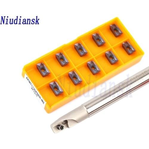 1pc BAP 300R Hardened Anti-vibration Milling Cutter Arbor Face Mill 10pcs APMT1135 High Quality Milling Carbide Insert Lathe Set