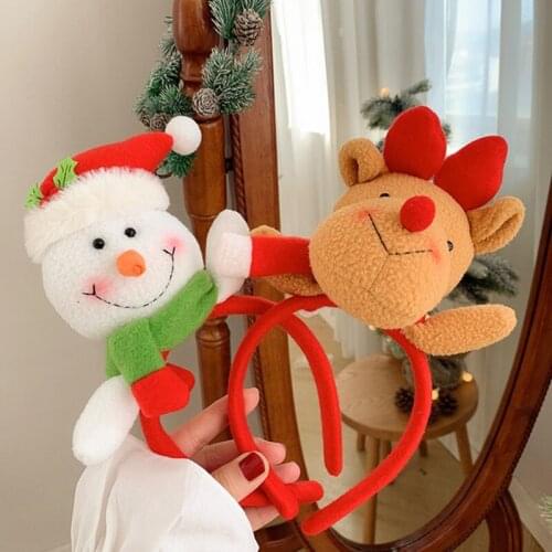 1pcs Christmas Headband Hair Accessories Deer For Kids Adult Christmas Party Deals Santa Xmas Hair Band Clasp Headwear