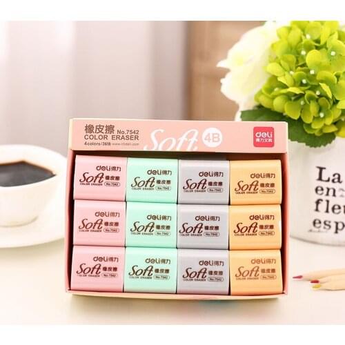 10pcs/lot Candy Color Pencils Eraser Cute Kawaii Soft Eraser Rubber Eraser for Students Prizes Gift School Stationery