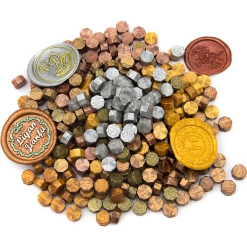 100pcs Sealing Stamp Golden Wax Beads Vintage Wax Grains For Envelope Wedding Invitation Decoration Sealing Wax Different Colors