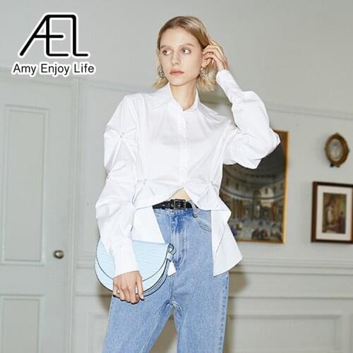 Блузки на пуговицах Amyenjoylife China At AliExpress