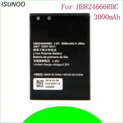 ISUNOO 3000mAh HB824666RBC Battery For Huawei E5577 E5577Bs-937 Battery