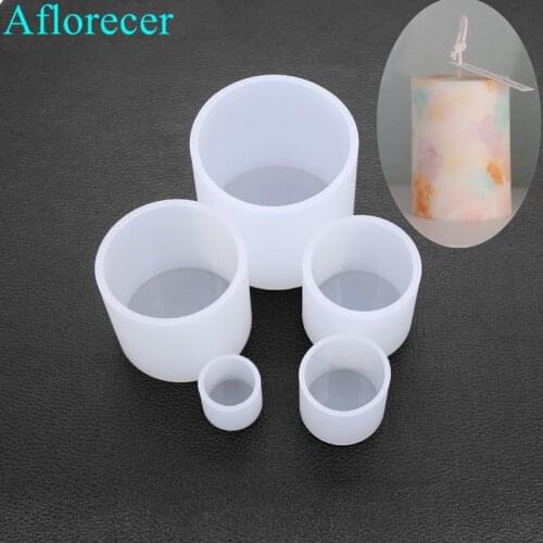 Cylindrical candle Mould Handmade Candle Mold Silicone Mold Wax mold Small Craft flower planter concrete cement clay Mold