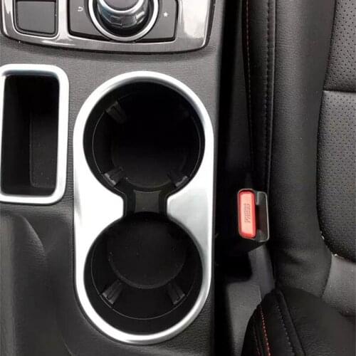 For Mazda CX-5 CX5 2012 2013 2014 Car Interior Water Tea Cup Holder Cover Trim Protectors ABS Chrome