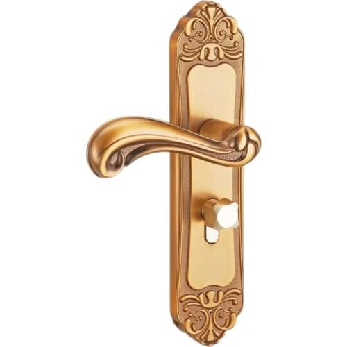 European Vintage Style Door Lock Aluminium Alloy Handle Home Bedroom Interior Door Handle Anti-theft Home Safety Lock cerradura