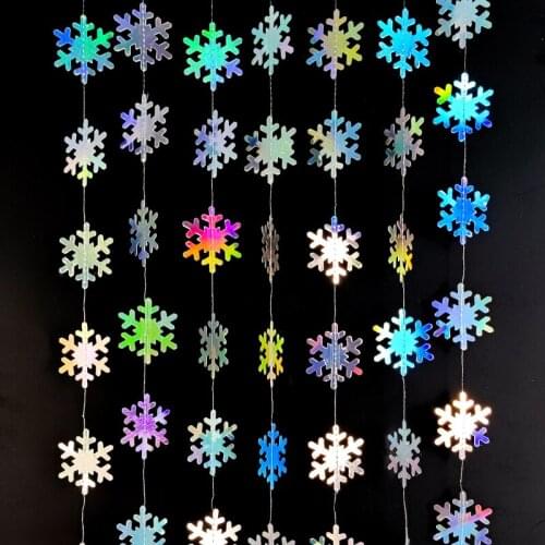4M Snowflake Star Tree Shape Paper Garland Christmas Decoration for Home Noel Navidad Tree Ornaments Xmas New Year Party Decor