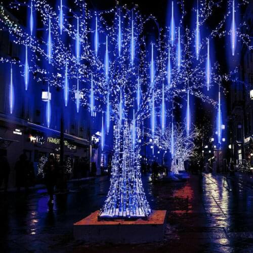 1PC Waterproof 30cm 50cm EU 8 Falling Rain Drop/icicle Snow Fall String LED Meteor Shower Rain Tubes Xmas Party Decor Tree Light