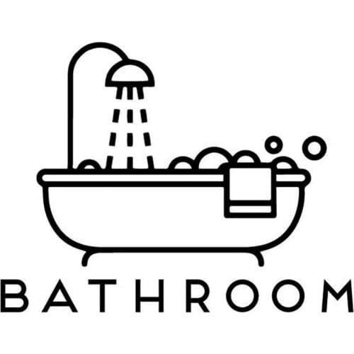 Hot Sale 60% Bathroom Bathtub Shower Door Wall Art Decal Sticker Waterproof Home Decoration