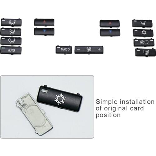 14pcs/set Car A/C Control Panel Push Button 64116915812 Replacement for 5 Series E39 1997-2003/x5 E53 2000-2006