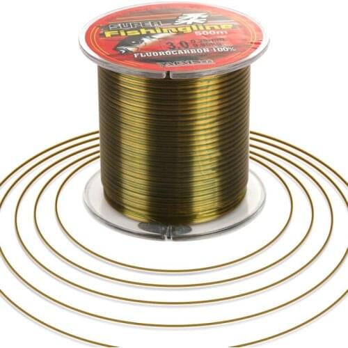 100m/200m/300m/500m Fishing Line Nylon Fluorocarbon Super Strong Fish Lines Carp Fishing Wire Monofilament Fishing Leader Line