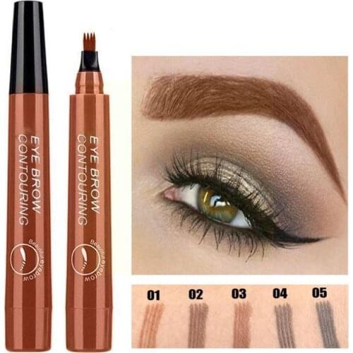 Microblading Eyebrow Pencil Tint 4 Tip Liquid Brow Colors Liner Makeup Waterproof Pen Eyebrows 5 Cosmetic Eye Brow Paint Ta O5K6