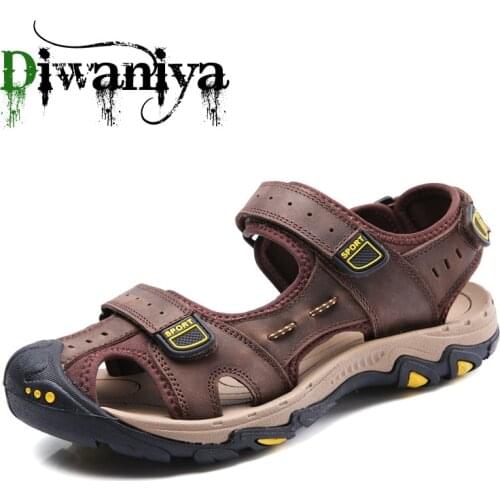 Diwaniya Outdoor Fashion Men Sandals Summer Men Shoes Casual Shoes Breathable Beach Sandals Sapatos Masculinos Plus Size 38-47