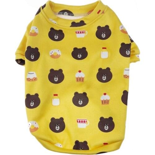 Dog Clothes for Small Dogs Cotton Sweater for Chihuahua French Bulldog Outfit Puppy Costume Bear Print Pet Clothing for Yorkie