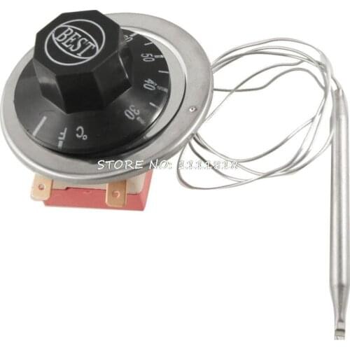 AC 250V 16A 30-80 Celsius Thermostat Temperature Controller w 27" Capillary