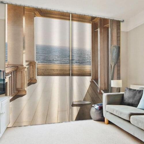 Balcony curtains Window Drapes Luxury 3D Curtains For Living room Bed room Office Hotel Home Drapes Cortinas