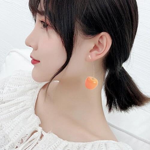 Women Sweet Cherry Shape Dangle Earrings Party Jewelry Birthday Gift Womans Accessories Pendant Earrings Eardrop Female