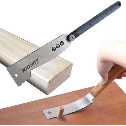 6/10 Inch Pull Saw Japanese SK5 Double Edge Flexible Blade Flush Cut Saw for Tenon Wood Fine Cutting Carpenter Tools