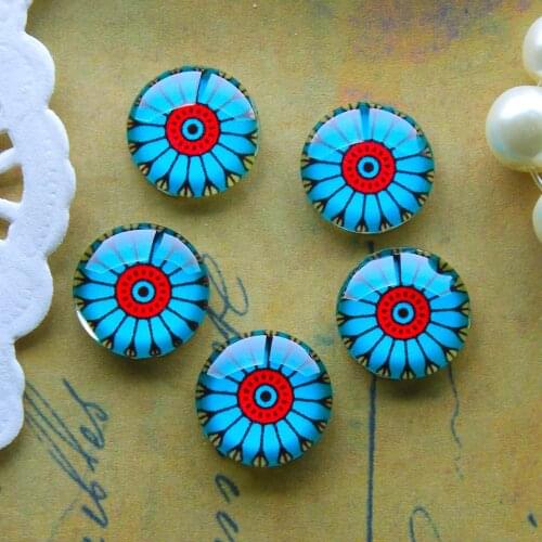 12mm 25mm 14mm 16mm 18mm 20mm Photo Glass Cabochons Round Cameo Set Handmade Settings Stone Flowers 28