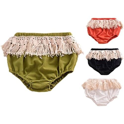 2018 Summer Baby Shorts Baby Girl Tassel Triangle PP Shorts Newborn Pp Bloomers Fashion