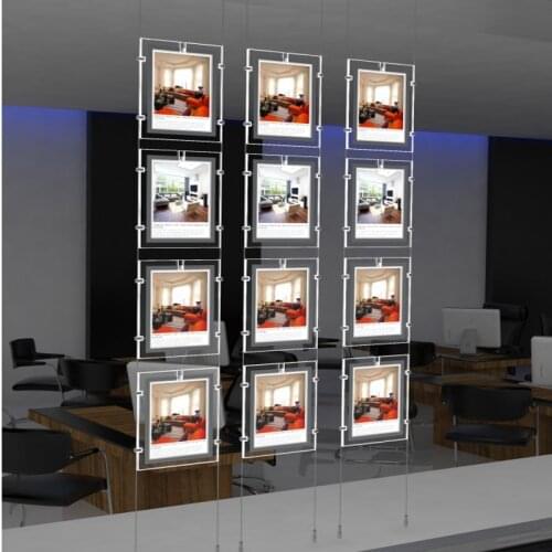 A4 Backlit Display Light Boxes Led Illuminated Window Displays for Retail Double Side (10unit/Pack)