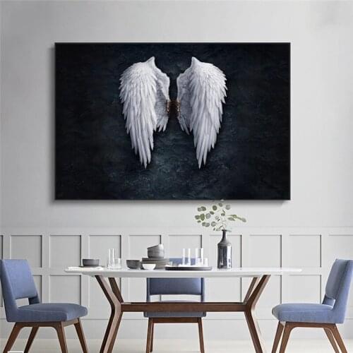 Abstract Angel Wings Canvas Art Posters And Prints Modern Wings Canvas Paintings On the Wall Art Canvas Pictures For Living Room