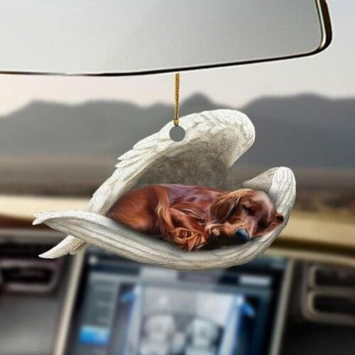 Auto Interior Accessories Hung Ornament Sleeping Angel Model Acrylic Showcase Car Hanging Pendant Dogs Home D0R2