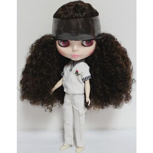 Free Shipping big discount RBL-64DIY Nude Blyth doll birthday gift for girl 4 colour big eyes dolls with beautiful Hair cute toy