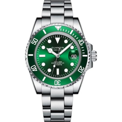 2021 New GUANQIN Luxury Ceramic Bezel Men Mechanical Wristwatch Stainless Steel Watch Top Brand Sapphire Glass Men Watches reloj