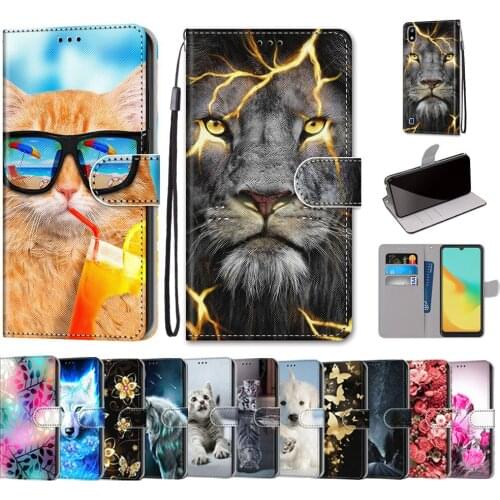 Wallet Leather Cover For ZTE Blade A3 A5 A7 2019 Flip Cartoon Case For ZTE Blade L8 Stand Funda Coque Case Protection