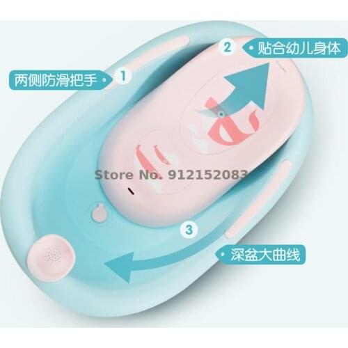 Baby bath tub newborn bath tub baby supplies can sit and lie thickened large childrens bath barrel
