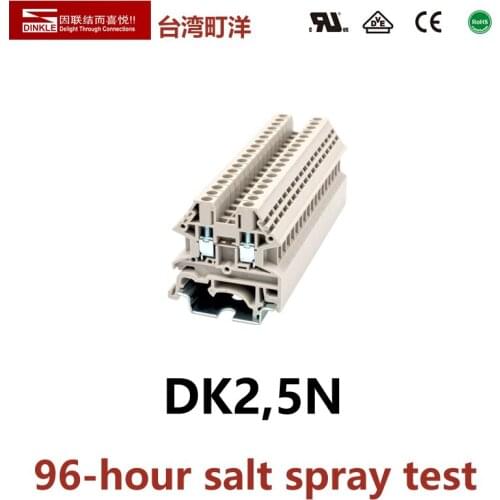 DINKLE DK2.5N One input-one output Electrical Connector Din Rail Terminal Block Phoenix UK2.5N