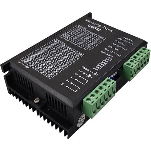 2-phase Digital Stepper Motor Driver DM542 DC24V-50V For 42/57(NEMA17/23) Series Stepper Motor 1.0-4.2A