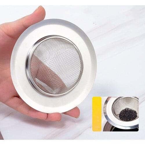 Anti Clogging Metal Sink Strainer Drain Hole Stainless Steel Filter Kitchen Bathtub Shower Hair Collector Floor Drain Accessory