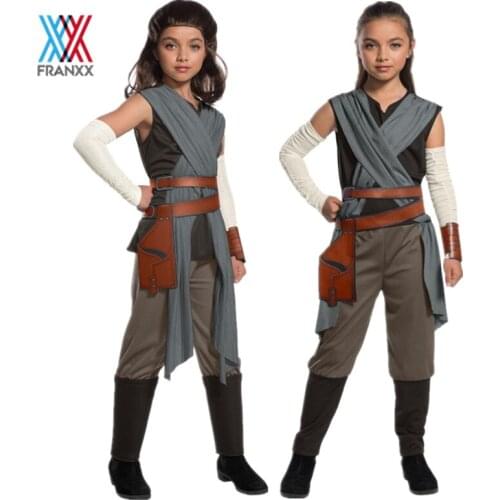 Franxx Star War Rey Cosplay Costume Kids Jedi Warrior Obi Wan Kenobi Black Soldiers Storm Troopers The Force Awakens Fancy Dress