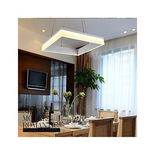 Creative Square Acrylic Droplight Modern LED Pendant Light Fixtures For Living Dining Room Hanging Lamp Indoor Lighting