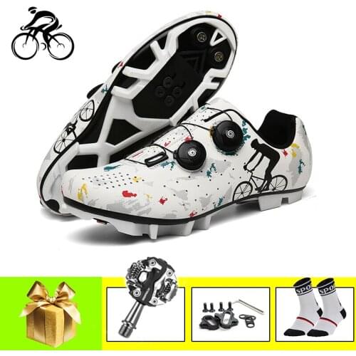 Cycling shoes sapatilha ciclismo mtb spd sneakers men women mountain bike shoes breathable self-locking riding bicycle shoes