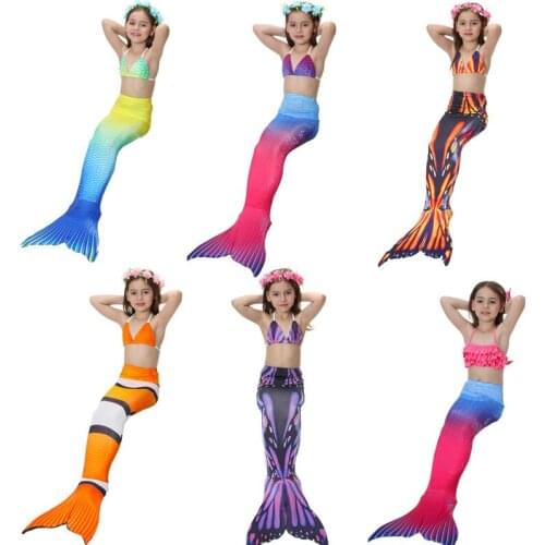 Two Batch Swimsuit Children Swimsuit Mermaid Girl Baby Split Body Swimsuit Bikini